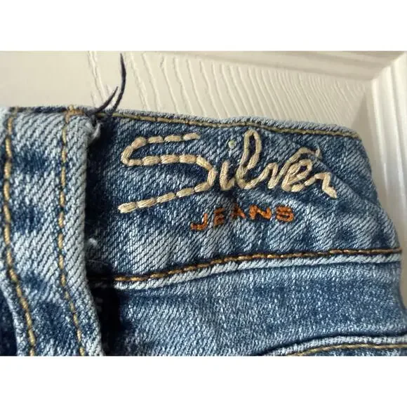 Silver Jeans Vintage Y2K Frances Flare Jeans Distressed Size 33/31 - Picture 4 of 10